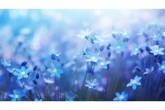 meadow blossom blue field sunlit ai generated Product Image 1