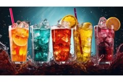 liquid beverage soda drink colorful ai generated Product Image 1