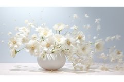 design white field bouquet botanical ai generated Product Image 1