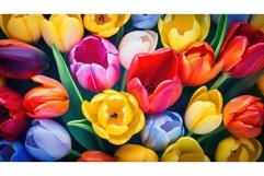 botanical bloom colorful springtime close ai generated Product Image 1