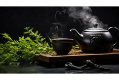 cup black tea drink tea ai generated Product Image 1