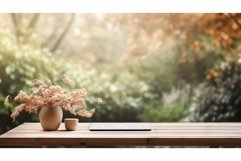 peaceful plant table blur serene ai generated Product Image 1