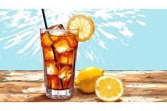 glass beverage tea drink iced ai generated Product Image 1