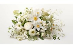floral white field bouquet sunlit ai generated Product Image 1
