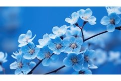 plant blooming day blue close ai generated Product Image 1