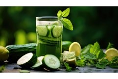 fresh healthy tea drink green ai generated Product Image 1