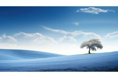 countryside blossom blue field tranquil ai generated Product Image 1