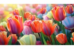 botanical bloom colorful springtime close ai generated Product Image 1