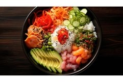 background lunch healthy food sushi ai generated Product Image 1