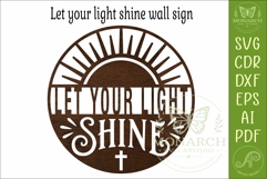 Let Your Light Shine SVG, Christian Wall Sign, Laser Cut Product Image 4