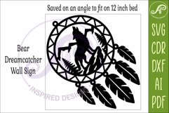 Wolf Dreamcatcher Laser Cut File, Wild Animal Wall Art SVG Product Image 4