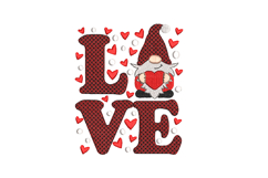Valentine Gnomes Machine embroidery design Product Image 1