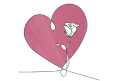 Red Rose, Machine Embroidery File Product Image 1