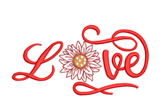 LOVE sign, Valentine Machine Embroidery design Product Image 1