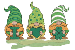 Irish Gnomes, St. Patrick Machine embroidery design Product Image 1