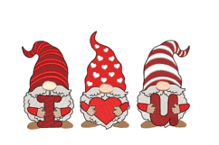 Valentine Gnomes Machine embroidery design Product Image 1