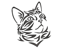Cat Machine Embroidery Design Product Image 1
