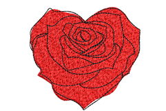 Red Rose, Machine Embroidery File Product Image 1