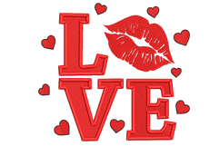 LOVE Valentine Machine embroidery design Product Image 1
