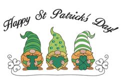 Three Irish Gnomes Machine embroidery design Product Image 1