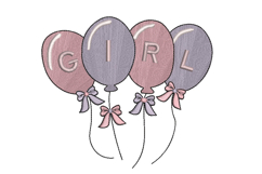 It's a Girl Machine Embroidery Design Product Image 1