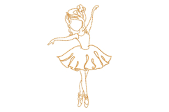 Ballerina Machine Embroidery Design Product Image 1