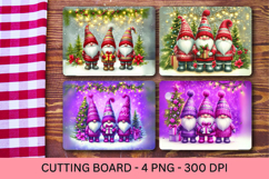 kitchen cutting board - christmas gnome santa claus Product Image 1