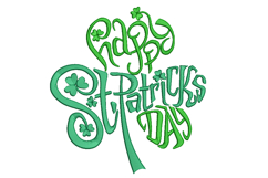 Happy St Patrick Day Machine embroidery file. Product Image 1