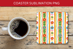 square coaster seamless pattern - flowers Product Image 1