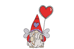 Valentine Gnome, Cupid gnome, Machine Embroidery Design Product Image 1