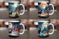 Mug Wrap Sublimation - christmas snow deer Product Image 1