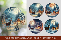 wind spinner - christmas snow deer Product Image 1