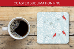 square coaster seamless pattern - cardinal bird Product Image 1