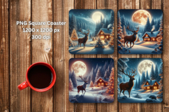 Tumbler Wrap 20 oz - christmas snow deer Product Image 1