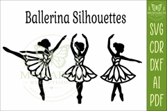 Ballerina SVG Silhouette. Ballet Wall Art Files for Laser 1 Product Image 4