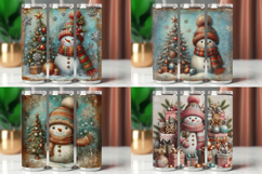 Tumbler Wrap 20 oz - christmas snowman Product Image 1
