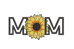 Mom with Sunflower Machine Embroidery Design Product Image 1