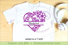 Mr and Mrs wedding floral heart name sign Product Image 4