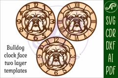 English bulldog dog wall clock laser cut files, SVG Product Image 4