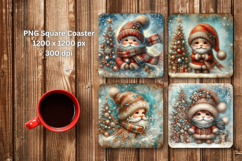 square coaster - baby santa claus Product Image 1