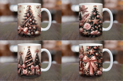Mug Wrap Sublimation - pink christmas tree Product Image 1