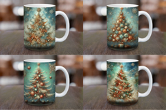 Mug Wrap Sublimation - vintage christmas tree Product Image 1