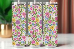 Tumbler Wrap Seamless Pattern - flowers Product Image 1