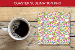 square coaster seamless pattern - flowers Product Image 1