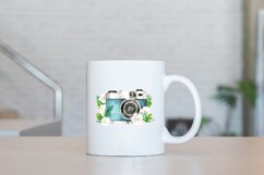Camera with Watercolor Flowers Clipart Product Image 2