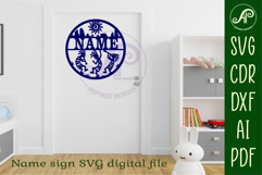 Kokopelli themed name sign svg laser Product Image 4