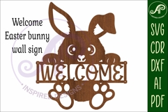 Welcome Easter wall art sign, SVG file. vector Product Image 4