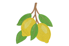 Lemon Branch Embroidery Design, Kitchen Decor Product Image 1