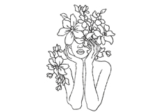 Floral woman Machine Embroidery Design Product Image 1