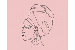 African Woman Machine Embroidery Design Product Image 1